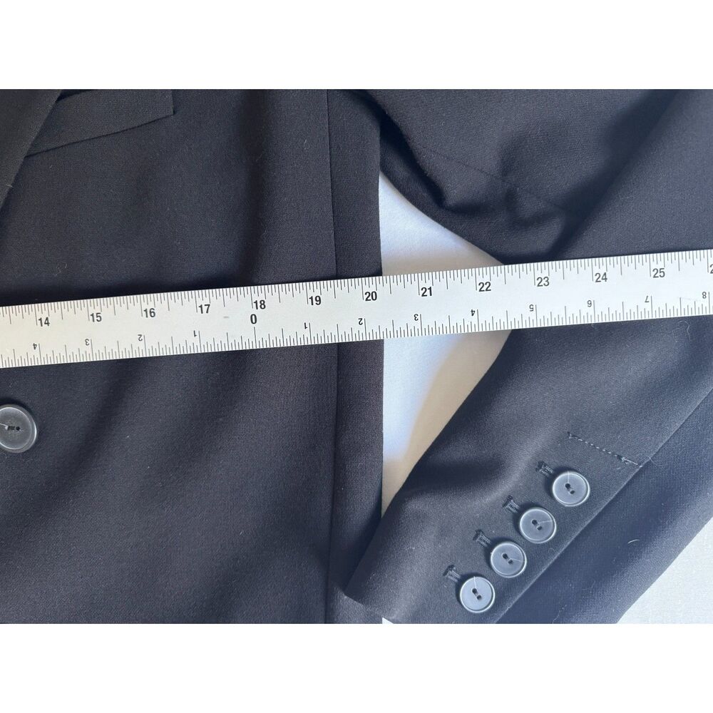 Maeve by Anthropologie Black Double Breasted Blazer Jacket | Size 2 - Picture 7 of 9